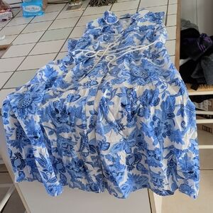 Millie Gabrielle  Blue and White Floral Sleeveless Dress 2xl